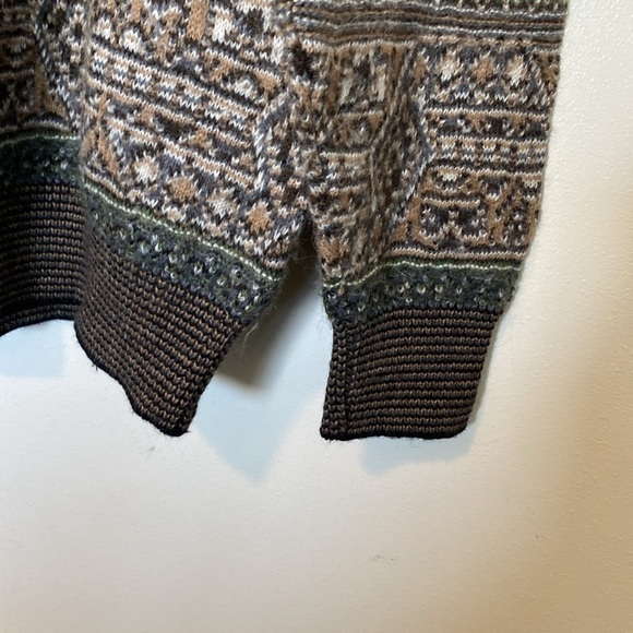 BOTTO Italian wool alpaca blend multi color long sleeve sweater XL - Picture 2 of 15